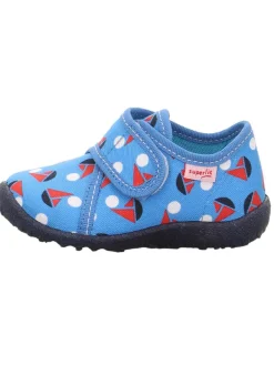 superfit Hausschuhe "Spotty" in Blau/ Rot/ Weiß> Hausschuhe