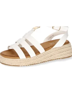 C'M Keilespadrilles in Weiß>Damen Halbschuhe