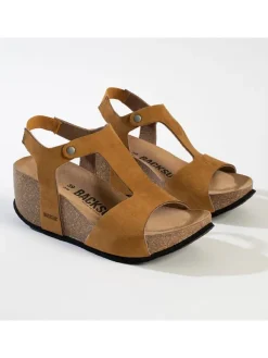 BACKSUN Keilsandaletten "Florence" in Hellbraun Hot