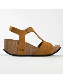BACKSUN Keilsandaletten "Florence" in Hellbraun Hot