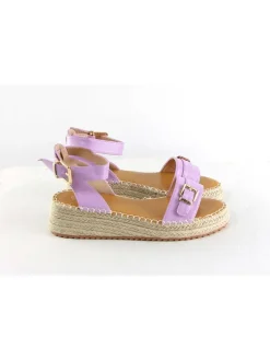 C'M Keilsandaletten in Lila Clearance