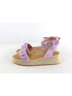 C'M Keilsandaletten in Lila Clearance