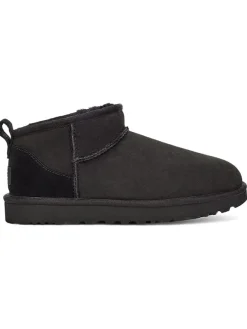 UGG Lammfell-Ankle-Boots in Schwarz>Damen Stiefeletten