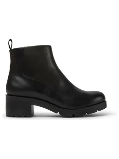 Camper Leder-Ankle-Boots in Schwarz Hot