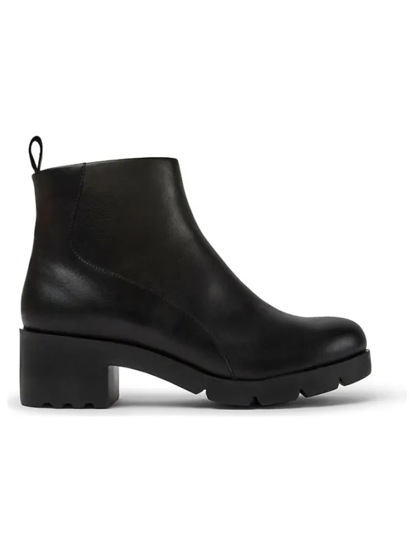 Camper Leder-Ankle-Boots in Schwarz Hot