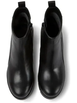 Camper Leder-Ankle-Boots in Schwarz Hot