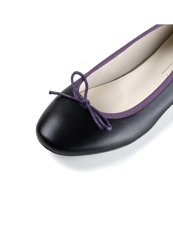 Anna Morellini Leder-Ballerinas "Evanna" in Schwarz Discount