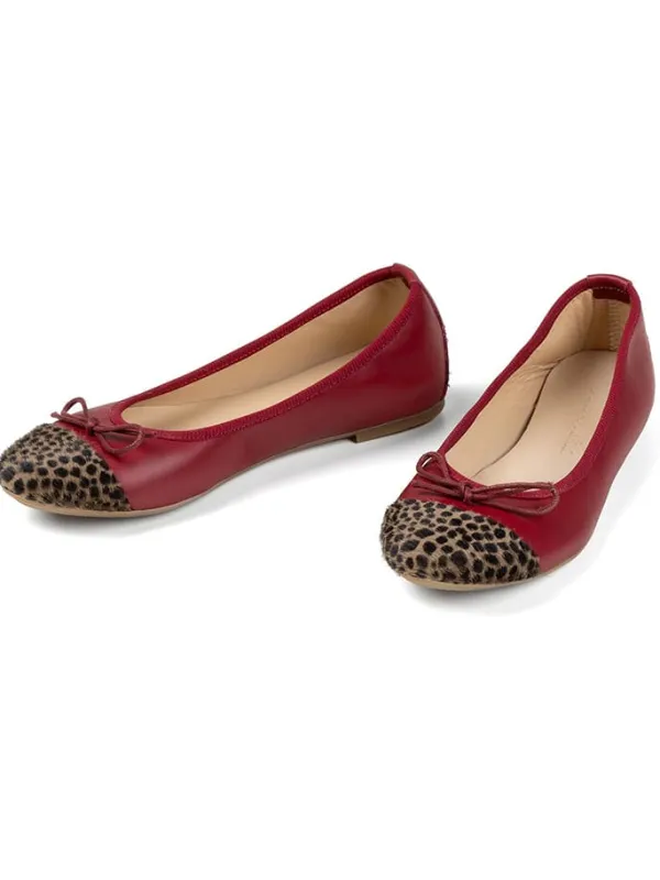 Anna Morellini Leder-Ballerinas "Fabella" in Rot Hot