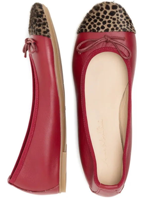 Anna Morellini Leder-Ballerinas "Fabella" in Rot Hot