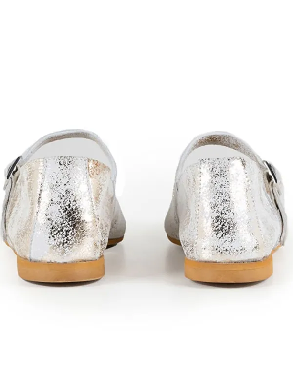 Anna Morellini Leder-Ballerinas "Grenevelia" in Silber Hot