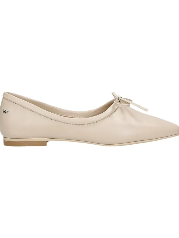 Wojas Leder-Ballerinas in Beige>Damen Ballerinas