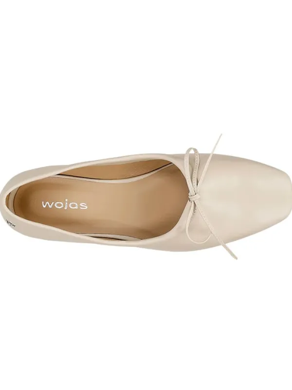 Wojas Leder-Ballerinas in Beige>Damen Ballerinas