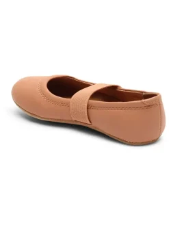 bisgaard Leder-Ballerinas in Beige>Kinder Ballerinas