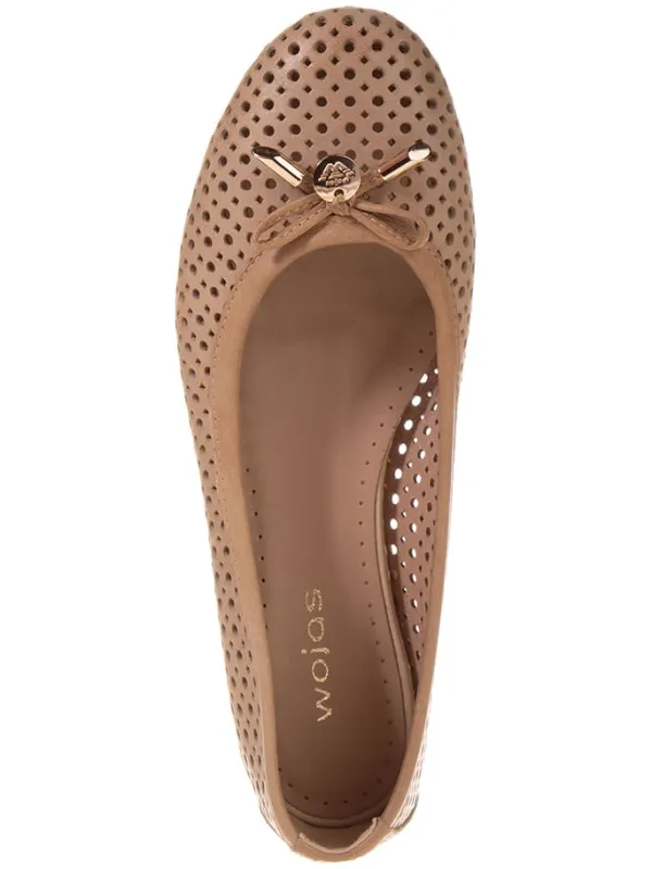 Wojas Leder-Ballerinas in Beige Sale