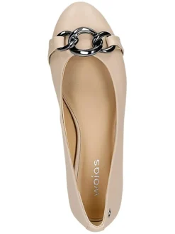 Wojas Leder-Ballerinas in Beige Discount