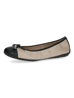 Caprice Leder-Ballerinas in Beige