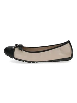 Caprice Leder-Ballerinas in Beige