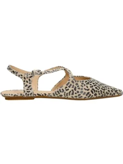Wojas Leder-Ballerinas in Beige/ Schwarz