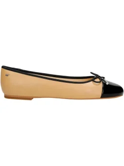 Wojas Leder-Ballerinas in Beige/ Schwarz New