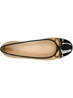 Wojas Leder-Ballerinas in Beige/ Schwarz New