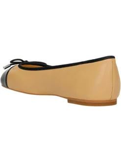 Wojas Leder-Ballerinas in Beige/ Schwarz New