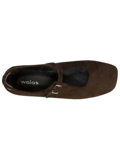 Wojas Leder-Ballerinas in Braun New