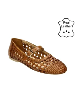 Bullboxer Leder-Ballerinas in Cognac>Damen Ballerinas