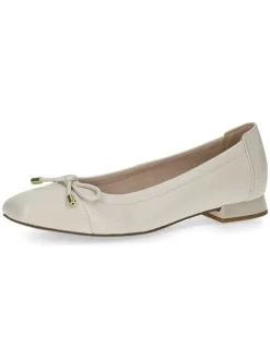 Caprice Leder-Ballerinas in Creme>Damen Ballerinas