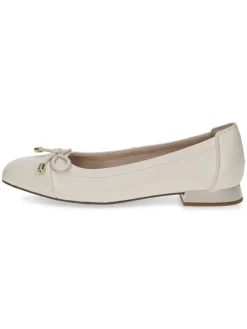 Caprice Leder-Ballerinas in Creme>Damen Ballerinas