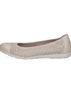 Caprice Leder-Ballerinas in Creme Outlet