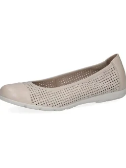 Caprice Leder-Ballerinas in Creme Outlet