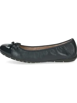 Caprice Leder-Ballerinas in Dunkelblau>Damen Ballerinas
