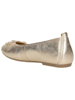 Wojas Leder-Ballerinas in Gold Best