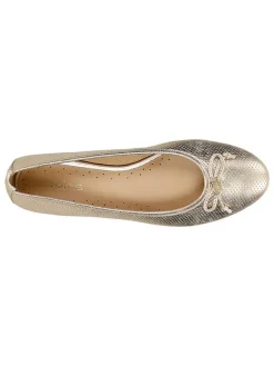 Wojas Leder-Ballerinas in Gold Best