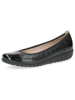 Caprice Leder-Ballerinas in Schwarz New