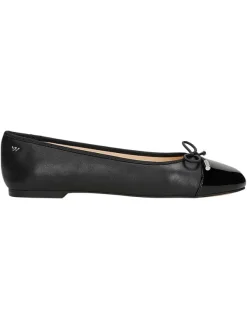Wojas Leder-Ballerinas in Schwarz Outlet