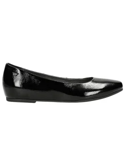 Wojas Leder-Ballerinas in Schwarz