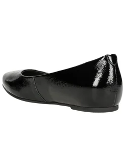 Wojas Leder-Ballerinas in Schwarz