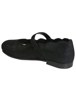vertbaudet Leder-Ballerinas in Schwarz Hot