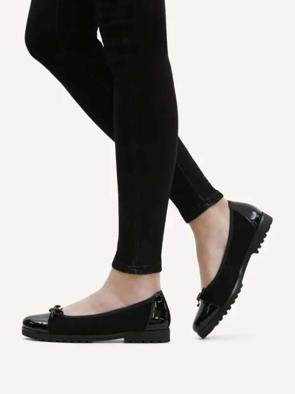 Caprice Leder-Ballerinas in Schwarz>Damen Ballerinas