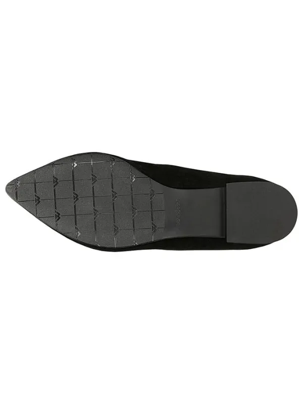 Wojas Leder-Ballerinas in Schwarz