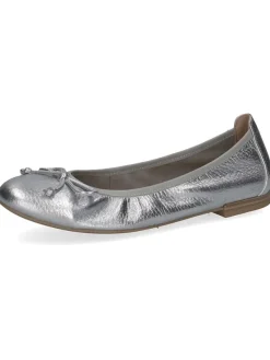 Caprice Leder-Ballerinas in Silber