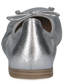 Caprice Leder-Ballerinas in Silber