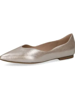 Caprice Leder-Ballerinas in Taupe>Damen Ballerinas