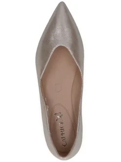 Caprice Leder-Ballerinas in Taupe><noscript><img width=