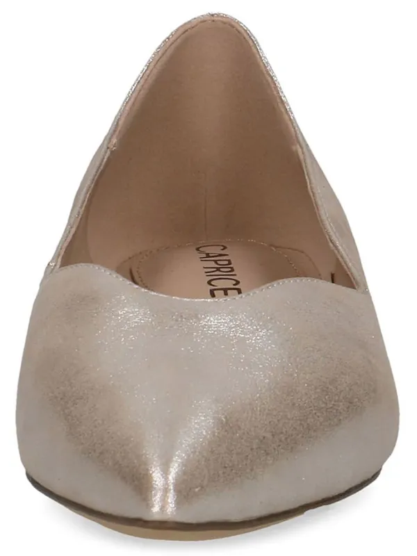 Caprice Leder-Ballerinas in Taupe>Damen Ballerinas