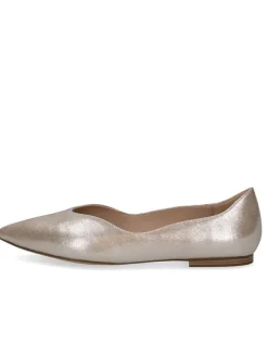 Caprice Leder-Ballerinas in Taupe><noscript><img width=