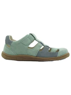 lamino Leder-Barfuß-Halbsandalen in Türkis Best
