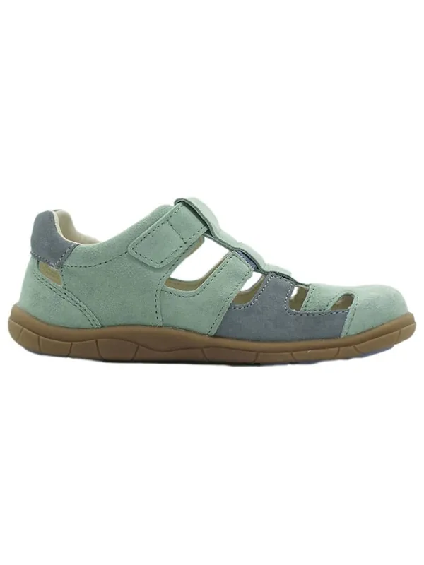 lamino Leder-Barfuß-Halbsandalen in Türkis Best