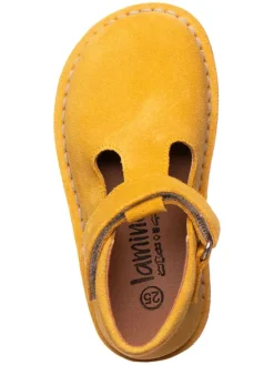 lamino Leder-Barfuß-Halbsandalen in Gelb Online